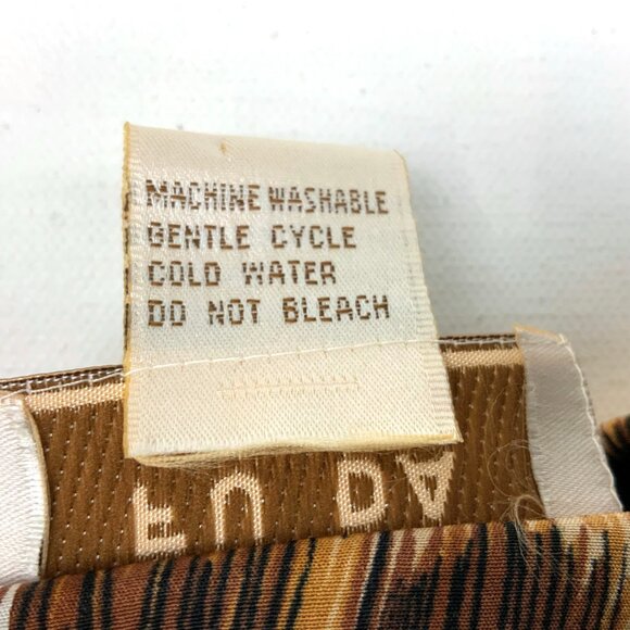 Vintage Fu Da Silk Animal Leopard Tiger Print & Face Blouse Sz M - Picture 13 of 16